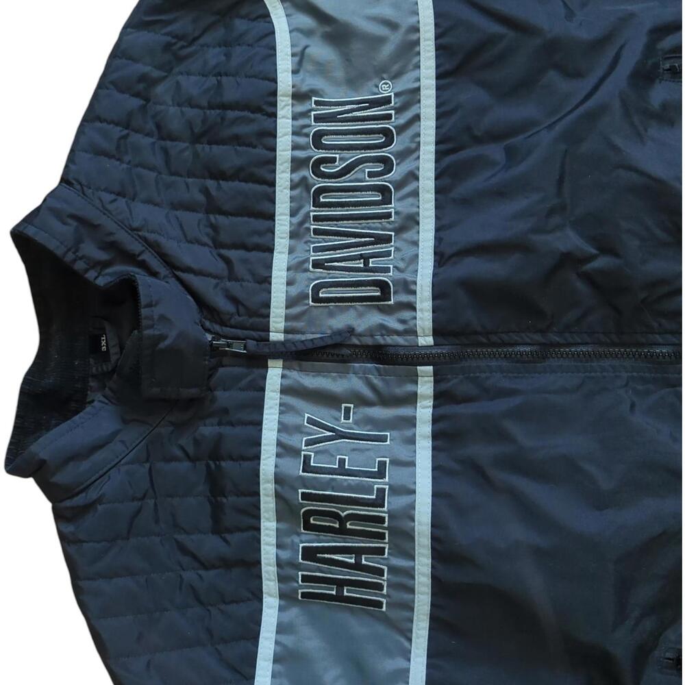 Harley-Davidson Racing Jacket Men's 3XL XXXL 90s Quilted Bomber Screaming Eagle - Picture 3 of 13